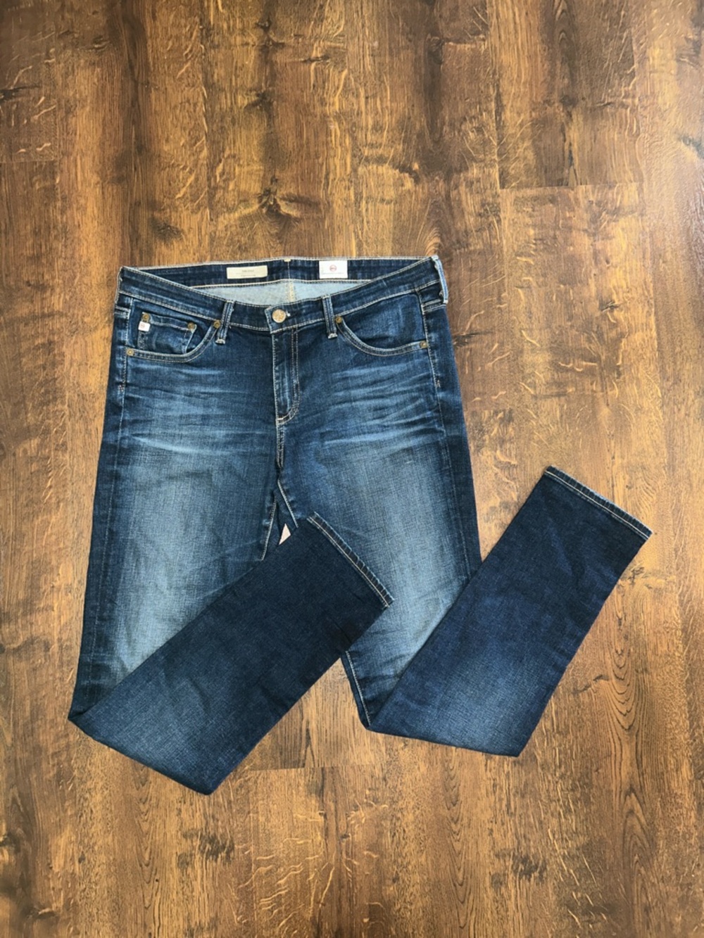 AG Adriano Goldschmied The Stilt Cigarette Blue Jeans in Size 30R